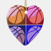 Ornement Cœur En Céramique Pop Art Basket (Droite)