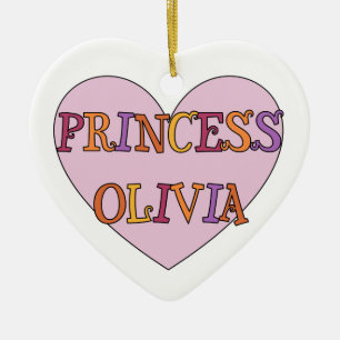 Ornement Cœur En Céramique Princesse Olivia Ornament