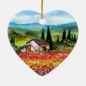 ORNEMENT CŒUR EN CÉRAMIQUE PRINTEMPS EN TOSCANE (Dos)