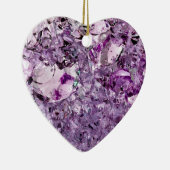 Ornement Cœur En Céramique Prismatique pourpre (Droite)