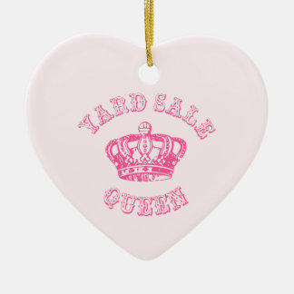 Ornement Cœur En Céramique Reine de vente de bric-à-brac