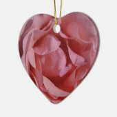 Ornement Cœur En Céramique Rose rose II Plutôt Floral (Gauche)