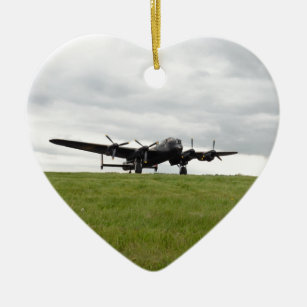 Ornement Cœur En Céramique Roulement sur le sol d'Avro Lancaster