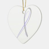 Ornement Cœur En Céramique Ruban autoimmun d'encéphalite (Gauche)