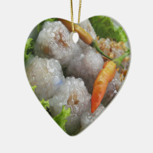 Ornement Cœur En Céramique Sago thaïlandais au chili ... Thaïlande Street Foo