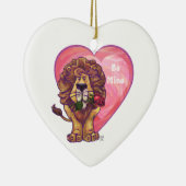 Ornement Cœur En Céramique Saint-Valentin Lion (Droite)