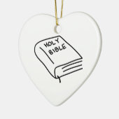 Ornement Cœur En Céramique Sainte Bible (Gauche)