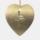 Ornement Cœur En Céramique Saison de vacances personnalisées Vibe (Droite)