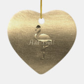 Ornement Cœur En Céramique Saison de vacances personnalisées Vibe (Dos)