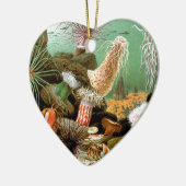 Ornement Cœur En Céramique Scène sous-marine d'anémones marins (Gauche)