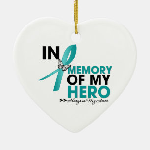Ornement Cœur En Céramique Scleroderma hommage en mémoire de mon héros