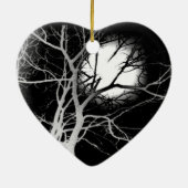 Ornement Cœur En Céramique Silhouette (Dos)