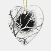 Ornement Cœur En Céramique Silhouette (Gauche)