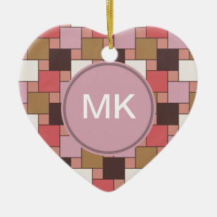 Ornement Cœur En Céramique Sorbet de bubble-gum