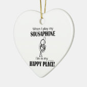 Ornement Cœur En Céramique Sousaphone Happy Place (Gauche)