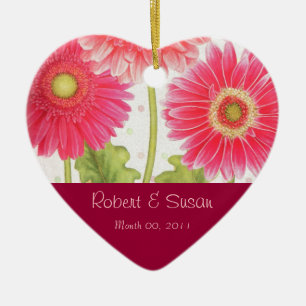 Ornement Cœur En Céramique Souvenir de faveur de mariage