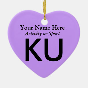 Ornement Cœur En Céramique Souvenir de lettre de fac d'université ou de lyc