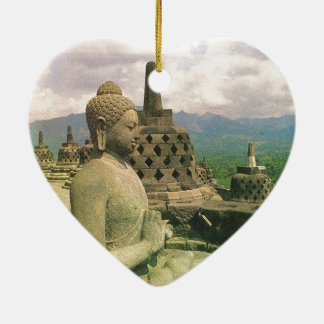 Ornement Cœur En Céramique Statue de cloche de Bouddha, temple de Borobodur,