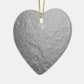 Ornement Cœur En Céramique Surface lunaire dans l'espace extra-atmosphérique (Gauche)