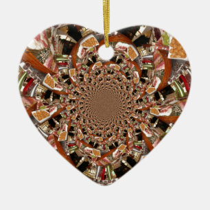 Ornement Cœur En Céramique Sushi