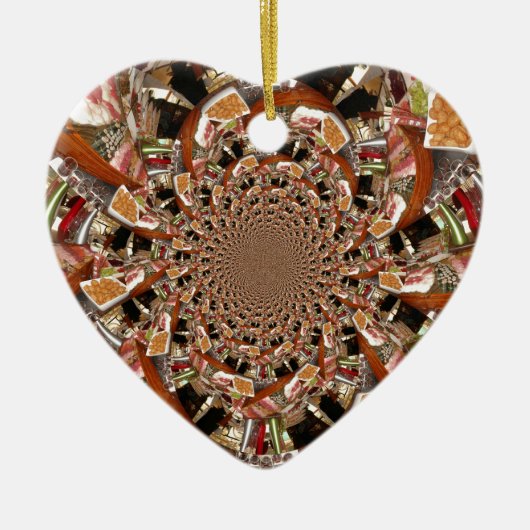 Ornement Cœur En Céramique Sushi (Devant)