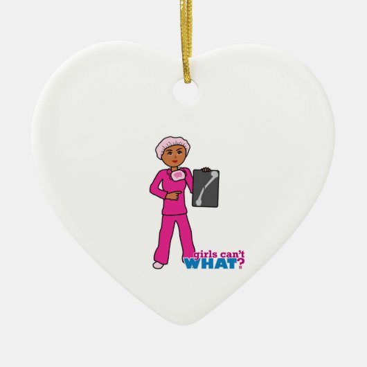 Ornement Cœur En Céramique Technologie des rayons X - Sombre (Devant)