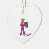 Ornement Cœur En Céramique Technologie des rayons X - Sombre (Gauche)