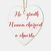 Ornement Cœur En Céramique Termes d'affection ; Valentines (Gauche)