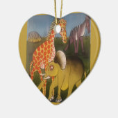 Ornement Cœur En Céramique Trio d'art africain (Gauche)