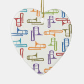 Ornement Cœur En Céramique Trombones (Droite)