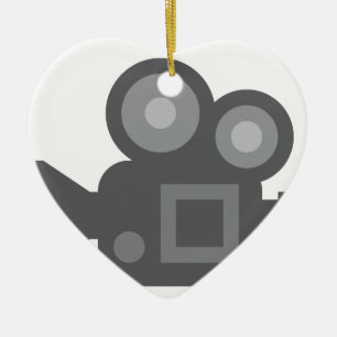 Ornement Cœur En Céramique Twitter Emoji - Camera film making