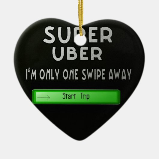 Ornement Cœur En Céramique uber superbe (Devant)