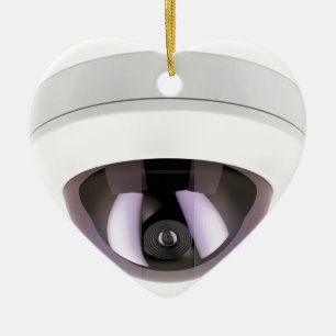 Ornement Cœur En Céramique Vidéo surveillance de dôme