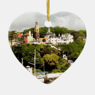 ORNEMENT CŒUR EN CÉRAMIQUE VILLAGES DE WALES