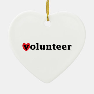 Ornement Cœur En Céramique Volontaire de coeur
