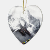 Ornement Cœur En Céramique Vue Panoramique Sur Everest Mountain (Gauche)