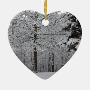 Ornement Cœur En Céramique Vue Woods