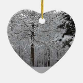 Ornement Cœur En Céramique Vue Woods