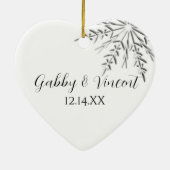 Ornement Cœur En Céramique Winter Snowflake Will You Be My Bridesmaid (Dos)