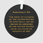 Ornement collectable de Pin de suffrage historique (dos)