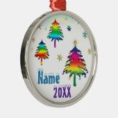 Ornement coloré mignon personnalisé d'arbres (Droite)