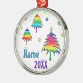 Ornement coloré mignon personnalisé d'arbres (Gauche)