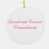 Ornement commémoratif Ange ailes Halo PINK (Dos)