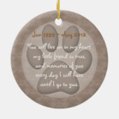 Ornement commémoratif de chat de chat de dentelle  (Dos)