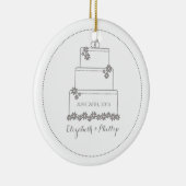 Ornement commémoratif de gâteau de mariage (Droite)