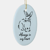 Ornement commémoratif de lapin personnalisable (Droite)