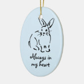 Ornement commémoratif de lapin personnalisable (Gauche)