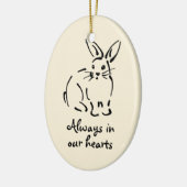 Ornement commémoratif de lapin personnalisable (Gauche)