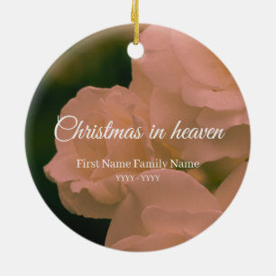 Ornement commémoratif de Noël au ciel rose