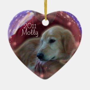 ORNEMENT COMMÉMORATIF DE NOËL DE GOLDEN RETRIEVE